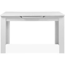 Table extensible - BIRMINGHAM - 80A - Ouverture synchonisée automatique - Décor blanc - 6 / 8 personnes - 125-165 x 75 x 80 cm