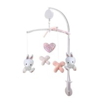 DOMIVA Mobile musical Lapinou - Arche PVC - Peluches amovibles - Blanc