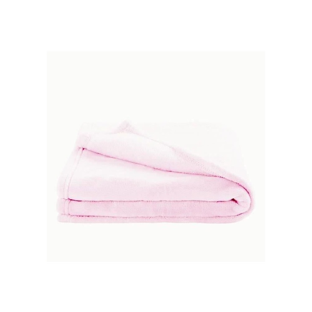 Couverture enfant en microfibre - Rose - 100 x 150 cm