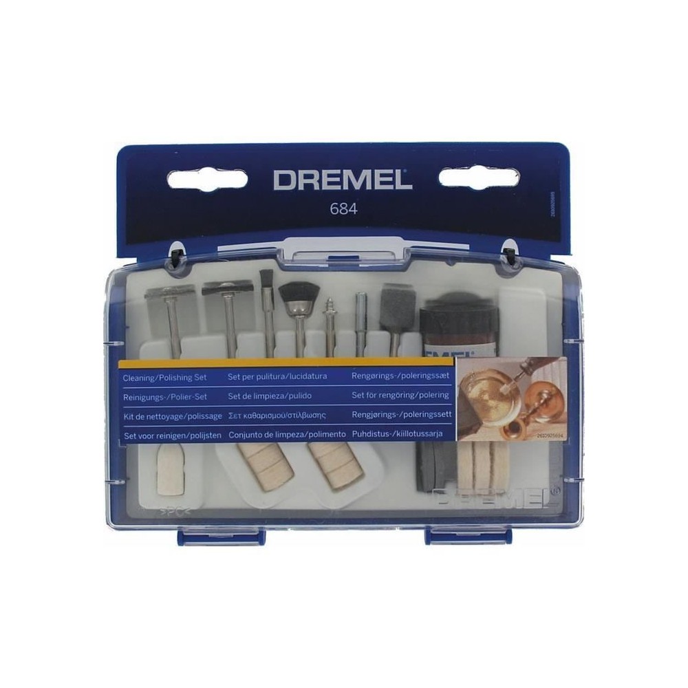 Coffret 20 accessoires DREMEL 684 (Coffret de nettoyage et polissage p