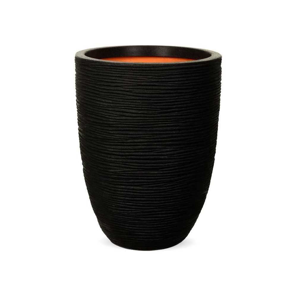 Vase élégant bas - CAPI EUROPE - RIB NL - 34 x 46 cm - Noir