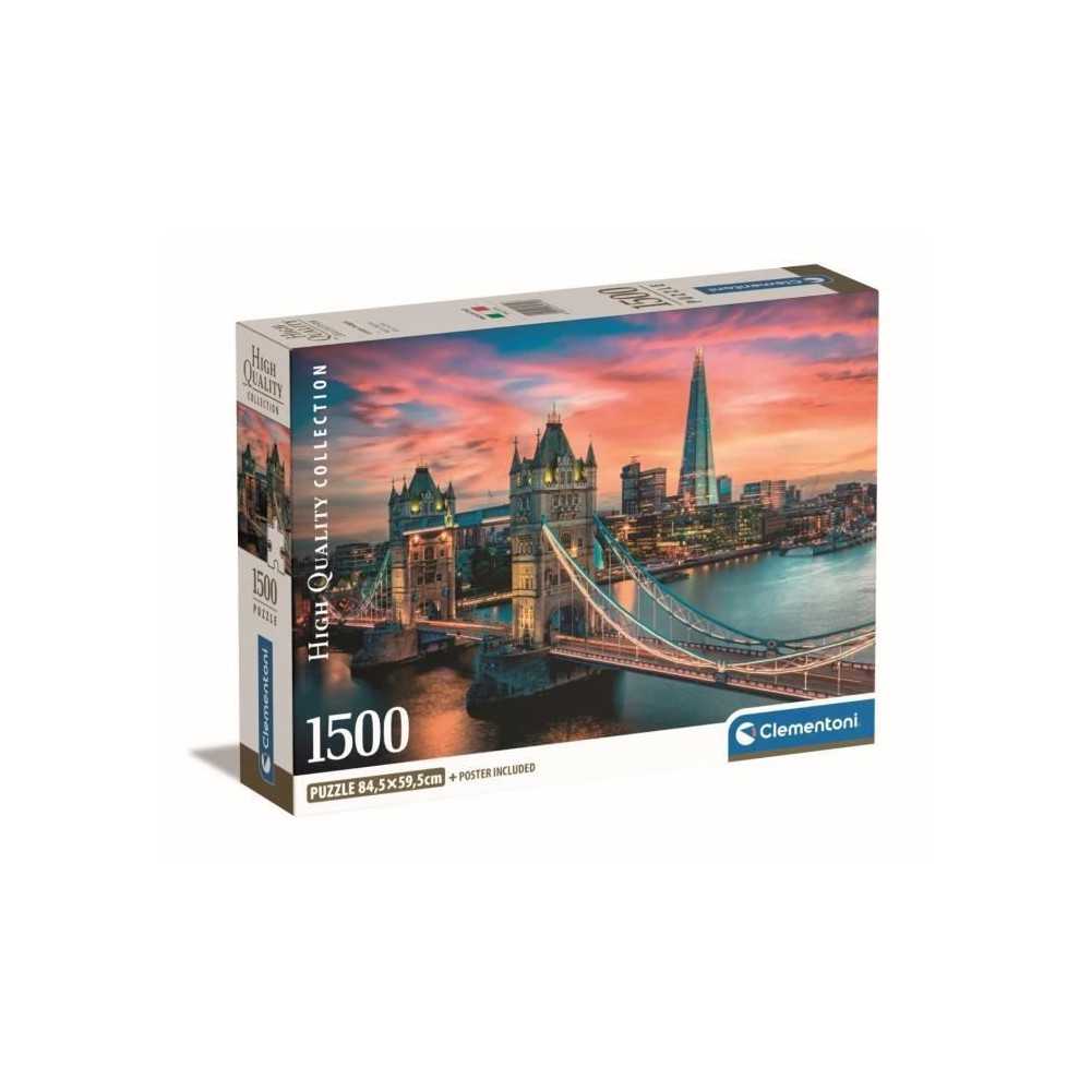 Clementoni - 1500p London Twilight - 59,2 x 84,3 cm - Avec poster