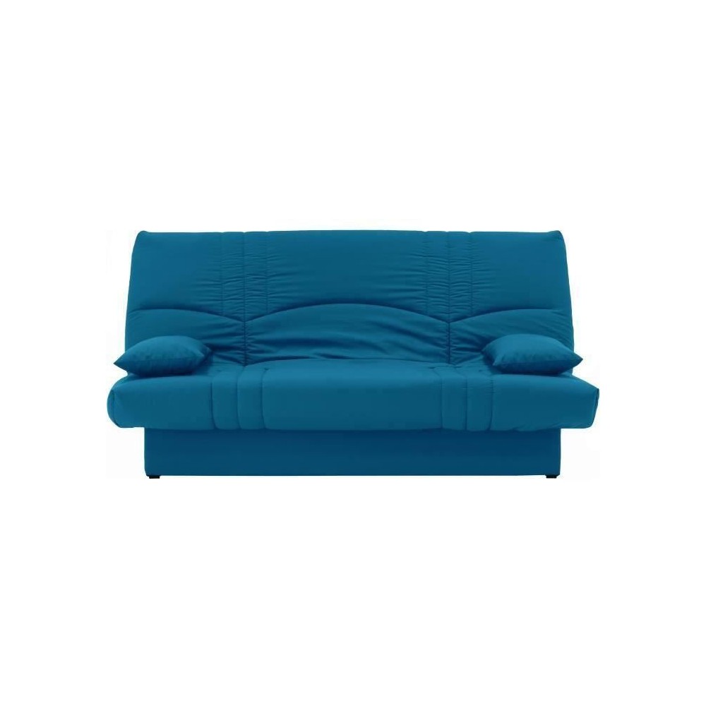 Banquette clic clac 3 places - Tissu bleu canard - Style Contemporain