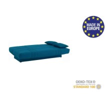 Banquette clic clac 3 places - Tissu bleu canard - Style Contemporain