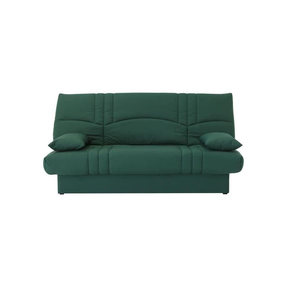 Banquette clic clac 3 places - tissu Vert foret - Style contemporain -