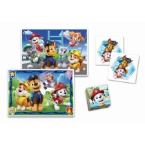 Clementoni - Edukit - Pat'Patrouille - Coffret d'activités préscolaire 4 en 1 - Puzzles, Cubes et Mémo - Fabriqué en Italie