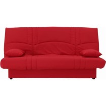 Banquette clic clac 3 places - Tissu rouge - Style Contemporain - L 19