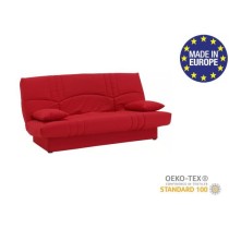 Banquette clic clac 3 places - Tissu rouge - Style Contemporain - L 19