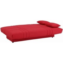 Banquette clic clac 3 places - Tissu rouge - Style Contemporain - L 19