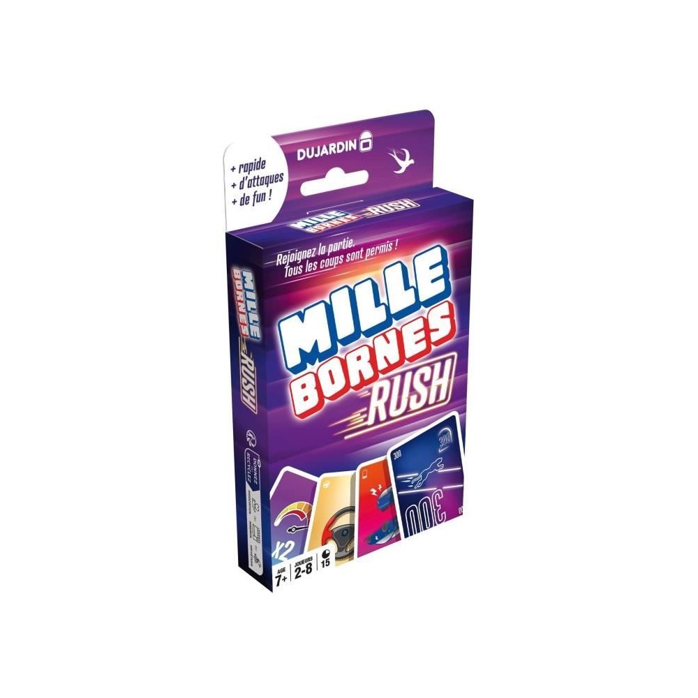 Jeu de cartes MILLE BORNES RUSH - DUJARDIN - Pour 2 joueurs ou plus -