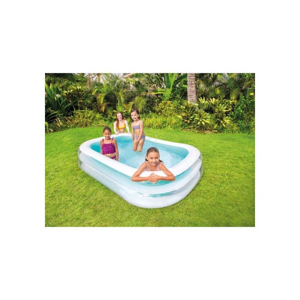 Piscinette rectangulaire Family - INTEX - 770 Litres - 6 ans et + - 262 x 175 x 56 cm