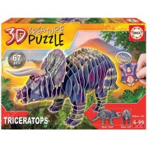 Puzzle 3D Tricératops - EDUCA - 67 pieces - Mixte - A partir de 6 ans