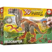 Puzzle 3D - EDUCA - Velociraptor - Dessins animés et BD - Moins de 10