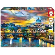 Puzzle 1500 pieces - EDUCA - BASILIQUE SAINT-PIERRE ET PONT SAINT-ANGE