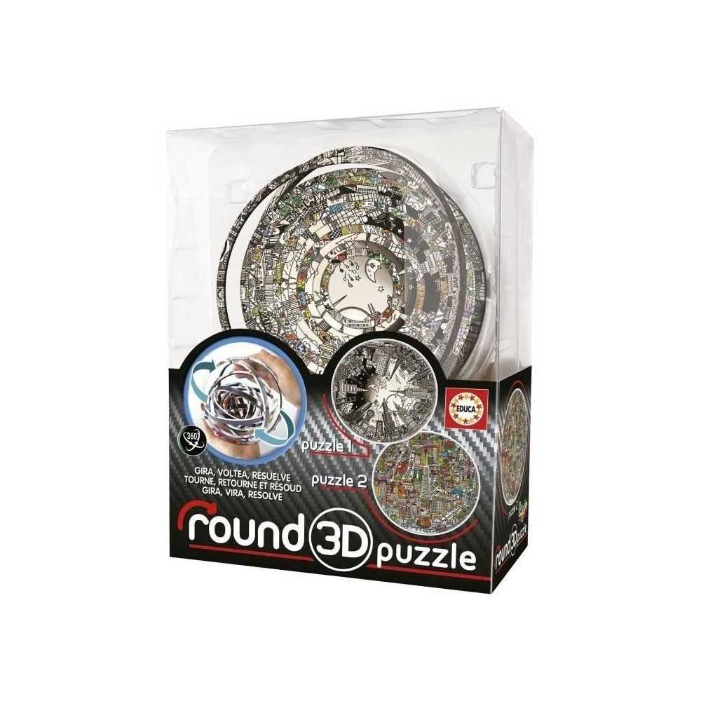 Puzzle 3D rond Charles Fazzino - Educa - 19707 - Dessins animés et BD