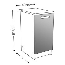 START Caisson bas de cuisine L 40 cm - Blanc brillant