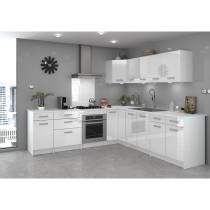 START Meuble bas de cuisine 3 tiroirs - L 60 x Mélaminé blanc - Faç