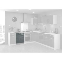 START Meuble bas de cuisine 3 tiroirs - L 60 x Mélaminé blanc - Faç