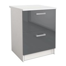 START Meuble bas de cuisine L 60 cm avec plan de travail inclus - Gris