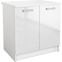 START Meuble bas de cuisine 80 cm - Blanc brillant