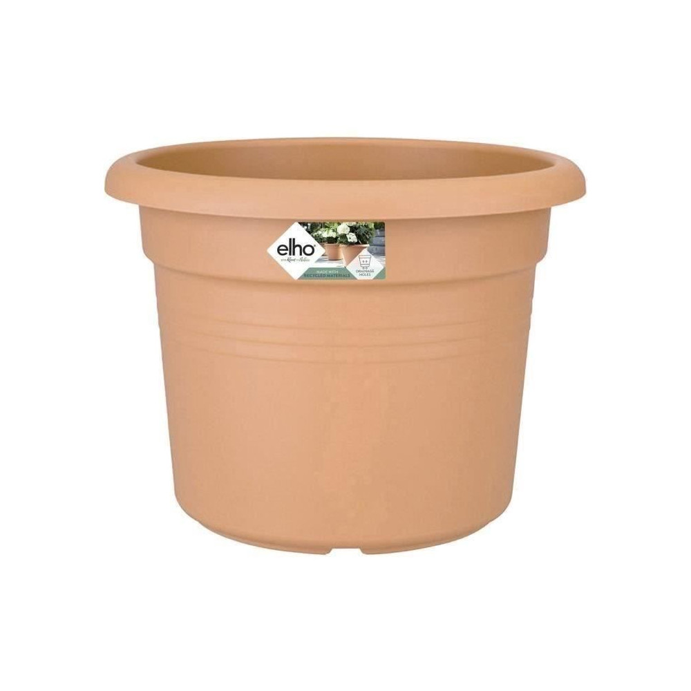 Pot De Fleurs Rond GREEN BASICS - Plastique - Ø40 - Terre cuite doux