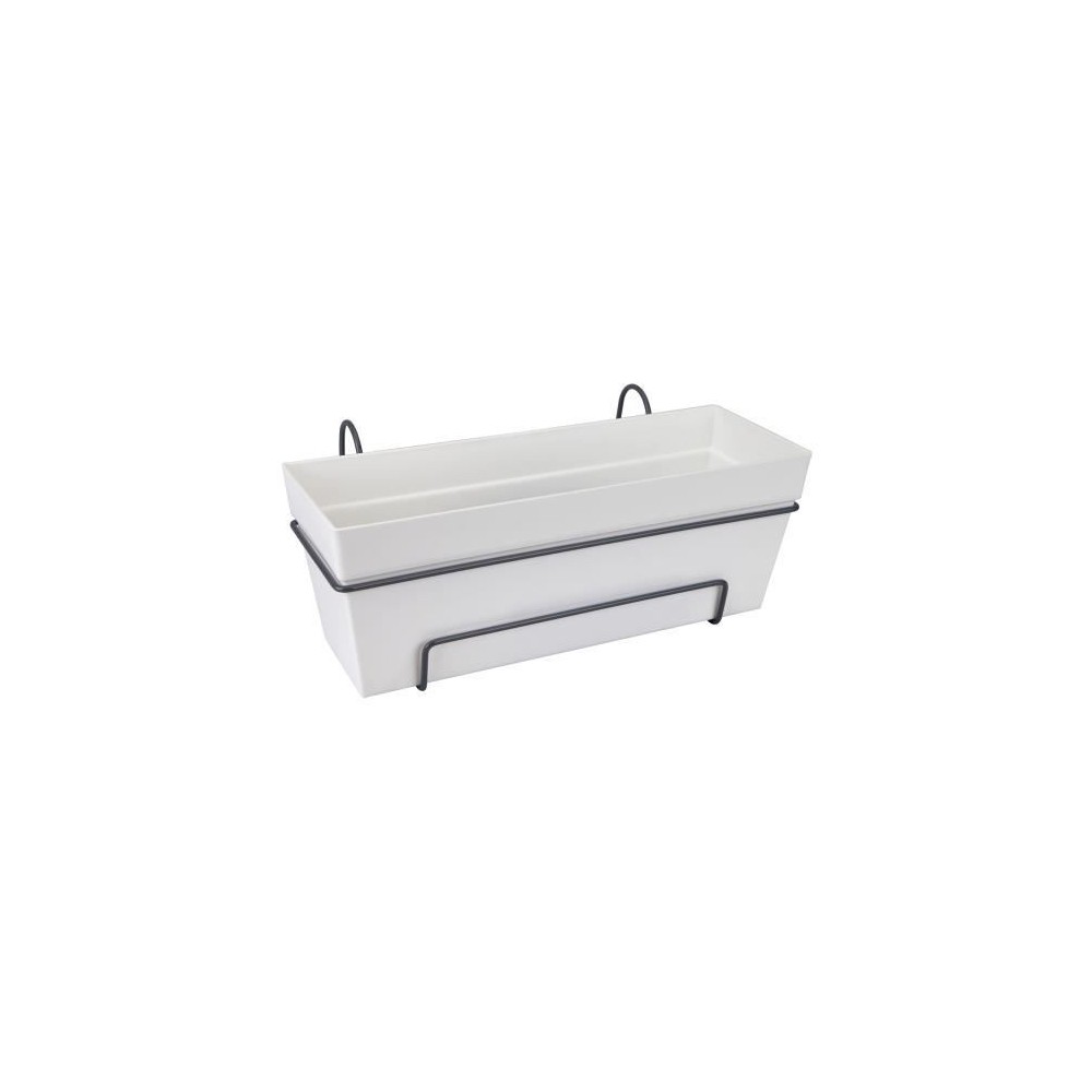 Elho Loft Urban Balconniere Allin1 50 - Blanc - L 49 x B 27 x H 21 cm