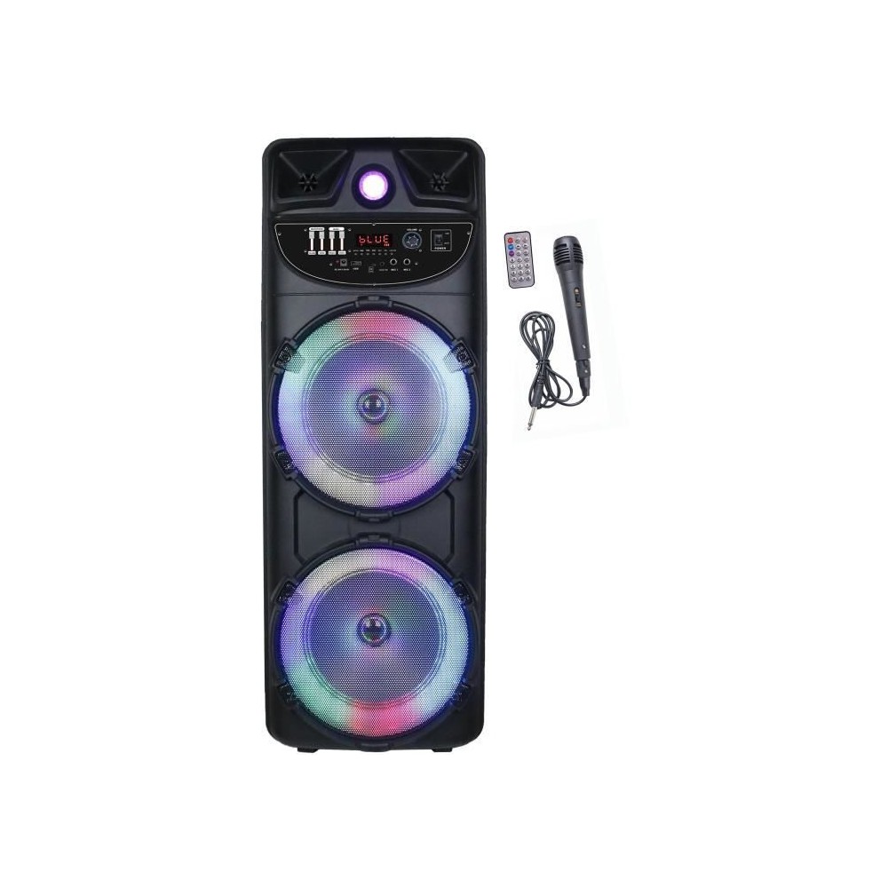 Enceinte lumineuse karaoké - INOVALLEY - MS02-XXL-N - Bluetooth 5.0 - 1000W