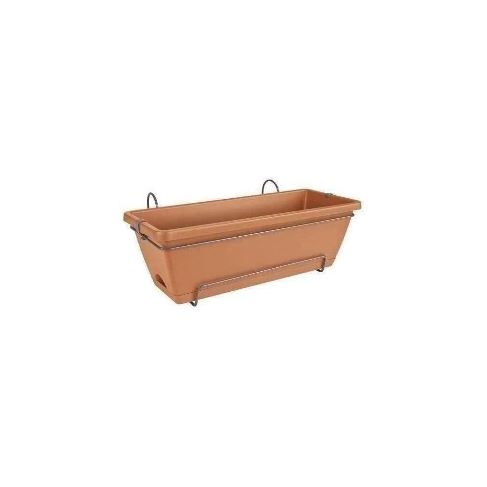 Elho Barcelona Balconniere Allin1 50 - Marron - L 50 x B 28 x H 19 cm