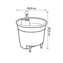 Self-watering Insert 28 living noir