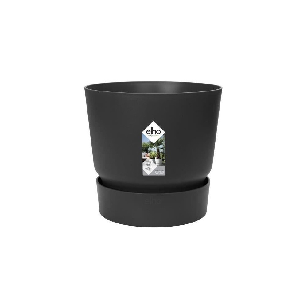 ELHO Pot de fleurs rond Greenville 30 - Extérieur - Ø 29,5 x H 27,8