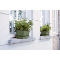 Planteur Ovale GREENVILLE - Plastique - Ø50 - Leaf Green