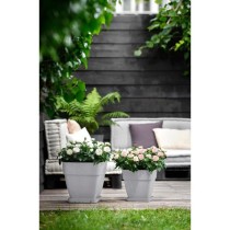 Elho Vibia Campana Bac a fleurs Carré 37 - Gris - Ø 36 x H 36 cm - e