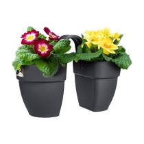 ELHO - Pot de fleurs - Vibia Campana Flower Twin 21 - Anthracite - Bal