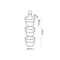 ELHO - Pot de fleurs - Vibia Campana Foret Vertical Set/3 - Anthracite