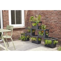 ELHO - Pot de fleurs - Green Basics Stack & Grow Large - Living Noir -