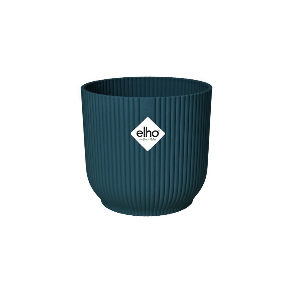 ELHO Vibes Fold Pot de fleurs rond Roues 35 - Bleu - Ø 35 x H 32 cm -