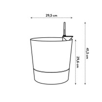 Pot de fleur Elho Plastique Carré Greensense Aqua Care Ciment Clair 2