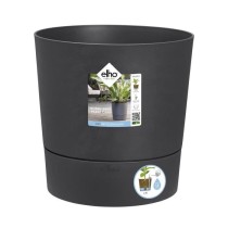 Pot de fleur Elho Plastique Carré Greensense Aqua Care Gris Charbon 2