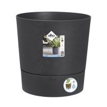 Pot de fleur Elho Plastique Rond Greensense Aqua Care Gris Charbon Ø