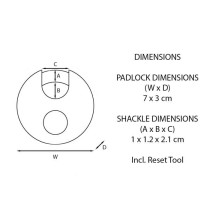 Cadenas Disque Excell en acier inoxydable 70mm - Master Lock M40EURDNUM