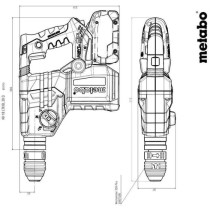 Marteau perforateur sans fil - METABO - KH 18 LTX BL 28 Q - 18 V - Brushless - 3 fonctions