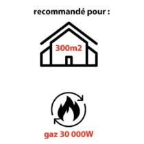 Chauffage a gaz infrableu MECAFER - MH30000G - 30000 W - Compatible butane et propane