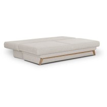 Banquette convertible - 3 places - NAOTO - Tissu beige - Coffre de rangement - 202 x 98 x 98 cm