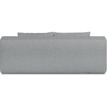 Banquette convertible - 3 places - NAOTO - Tissu gris clair - Coffre de rangement - 202 x 98 x 98 cm