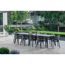 Lot de 6 fauteuils de jardin en résine gris graphite - Allibert by KE