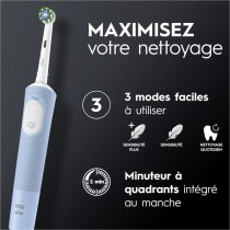 Brosse a dents électrique ORAL-B Vitality Pro - Bleue - 3 modes de brossage - Brossette incluse