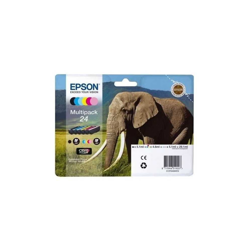 EPSON Multipack 24 - Eléphant - Noir, jaune, cyan, magenta, magenta c