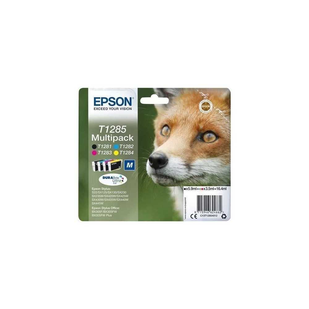 EPSON Multipack T1285 - Renard - Noir, Cyan, Magenta, Jaune (C13T12854