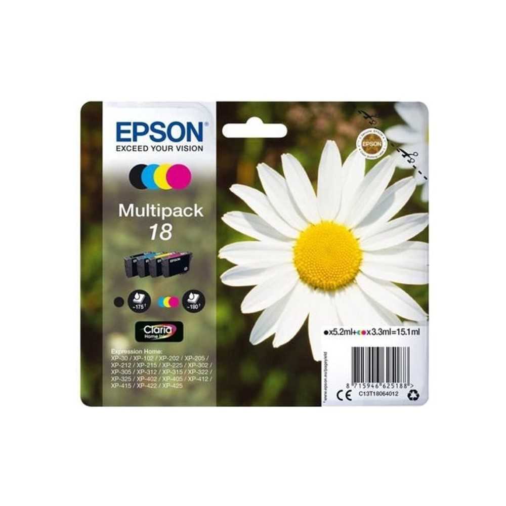 EPSON Multipack T1806 - Pâquerette - Noir, Cyan, Magenta, Jaune (C13T