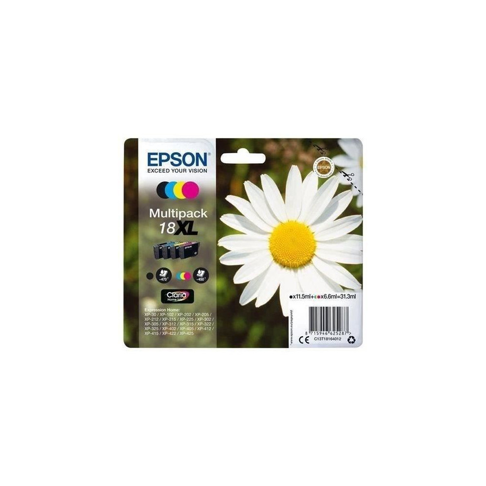 EPSON Multipack XL T1806 - Pâquerette - Noir, Cyan, Magenta, Jaune (C